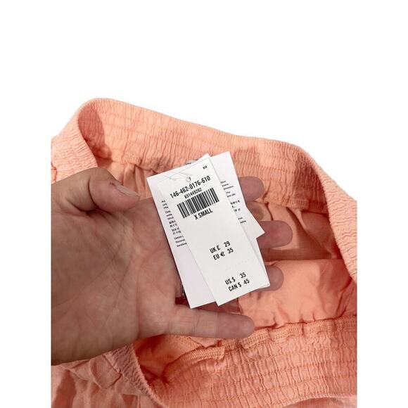 Abercrombie & Fitch Orange Womens Boxer Shorts Linen Size XS New - Picture 3 of 7
